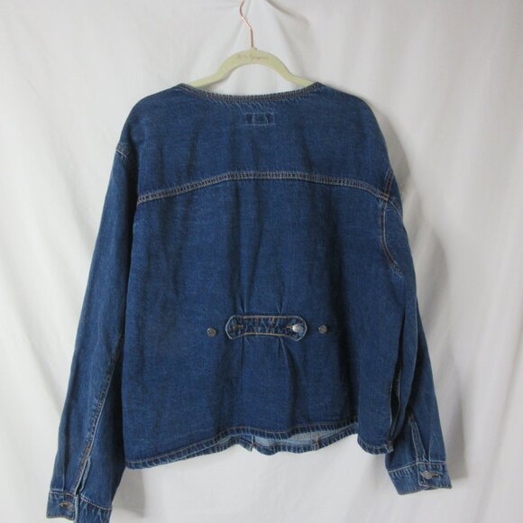 Ava & Viv Denim Shacket Blue Denim Barn Jacket Shirt Midweight Size 3X NWT - Picture 2 of 9